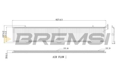 Фильтр, воздух во внутренном пространстве BREMSI FC0085C