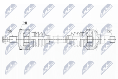 Приводной вал NTY NPW-ME-140