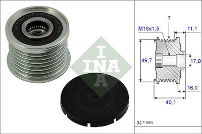 Ģeneratora brīvgaitas mehānisms Schaeffler INA 535 0021 10