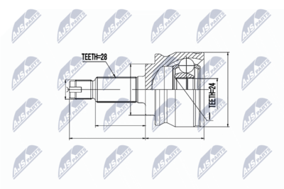 Šarnīru komplekts, Piedziņas vārpsta NTY NPZ-SU-032