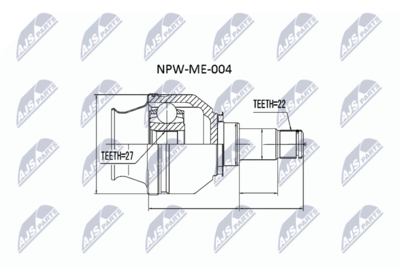 Шарнирный комплект, приводной вал NTY NPW-ME-004