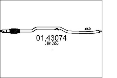 Izplūdes caurule MTS 01.43074