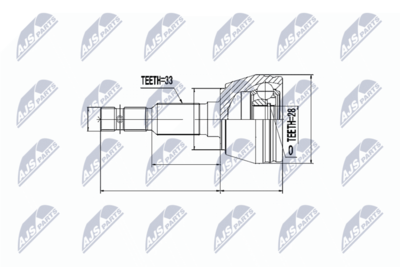 Шарнирный комплект, приводной вал NTY NPZ-PL-013