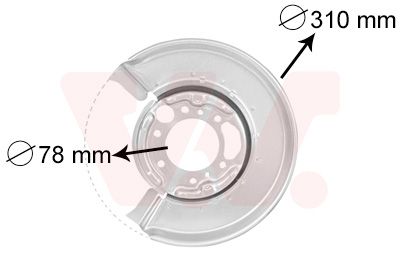 VAN WEZEL 3075373 Dubļu sargs, Bremžu
