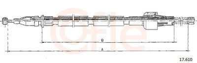 Тросик, cтояночный тормоз COFLE 17.610