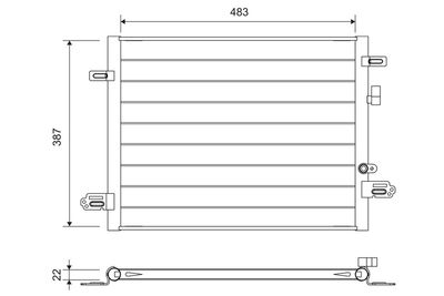 Конденсатор, кондиционер VALEO 822754