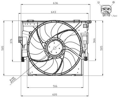 Ventilators, Motora dzesēšanas sistēma NRF 47956