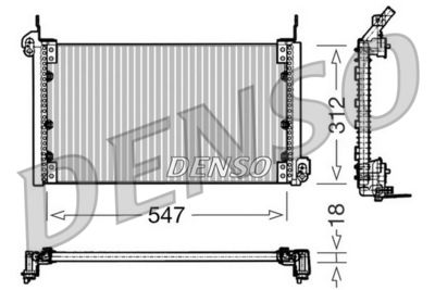 Конденсатор, кондиционер DENSO DCN09080