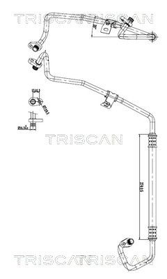 Трубопровод высокого / низкого давления, кондиционер TRISCAN 9010 28081
