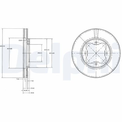 Тормозной диск DELPHI BG2798