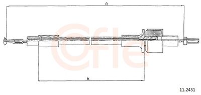 Трос, управление сцеплением COFLE 92.11.2431