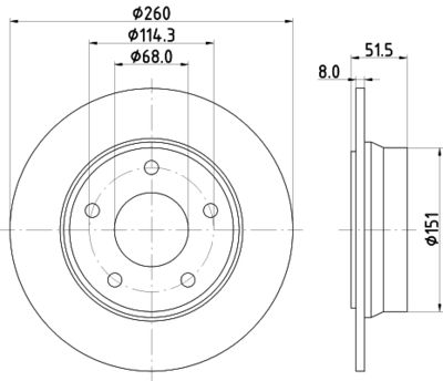 Bremžu diski HELLA 8DD 355 135-081