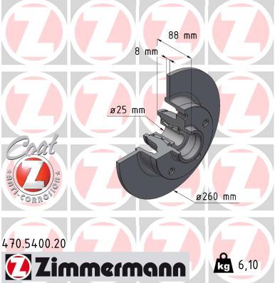 Тормозной диск ZIMMERMANN 470.5400.20