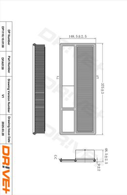Воздушный фильтр Dr!ve+ DP1110.10.0138