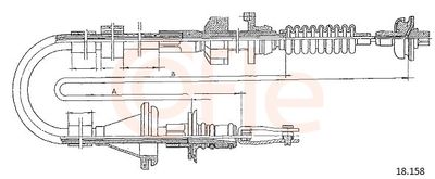 Трос, управление сцеплением COFLE 92.18.158
