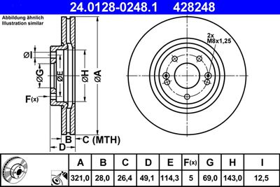 Тормозной диск ATE 24.0128-0248.1
