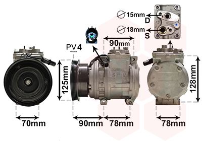 Компрессор, кондиционер VAN WEZEL 8300K178