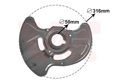 Dubļu sargs, Bremžu disks VAN WEZEL 3032372