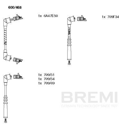 Augstsprieguma vadu komplekts BREMI 600/468