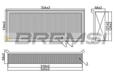 Воздушный фильтр BREMSI FA1661