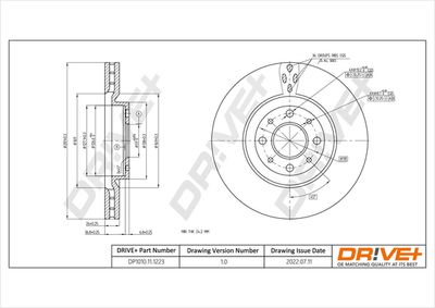 Тормозной диск Dr!ve+ DP1010.11.1223