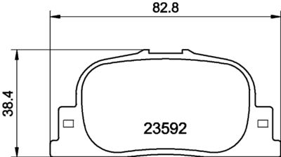 Bremžu uzliku kompl., Disku bremzes HELLA PAGID 8DB 355 010-001