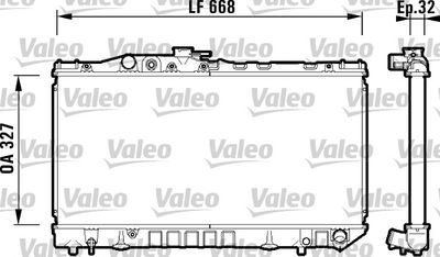 Радиатор, охлаждение двигателя VALEO 734180