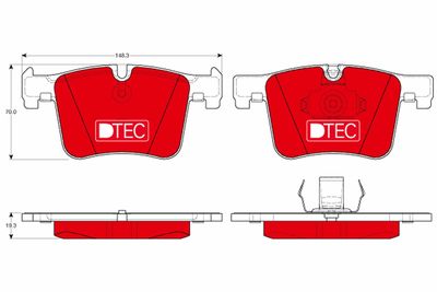 Bremžu uzliku kompl., Disku bremzes TRW GDB1942DTE