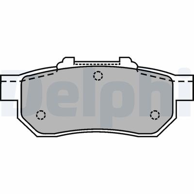 Комплект тормозных колодок, дисковый тормоз DELPHI LP1456