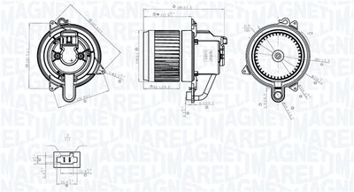 Вентилятор салона MAGNETI MARELLI 069412783010