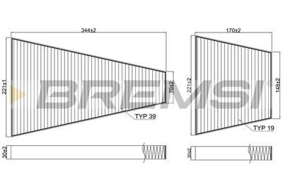 Filtrs, Salona telpas gaiss BREMSI FC2573C