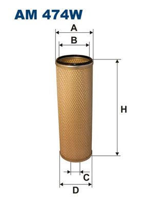 Sekundārā gaisa filtrs FILTRON AM 474W
