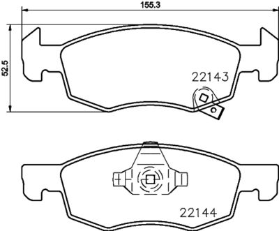 Bremžu uzliku kompl., Disku bremzes HELLA PAGID 8DB 355 023-261