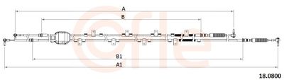 Трос, механическая коробка передач COFLE 18.0800