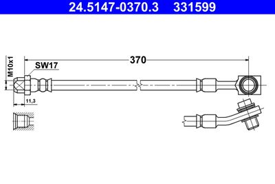Тормозной шланг ATE 24.5147-0370.3