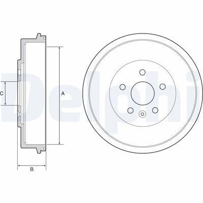 Bremžu trumulis DELPHI BF553