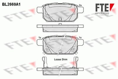 Bremžu uzliku kompl., Disku bremzes FTE 9010904