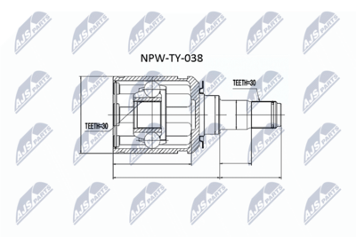 Шарнирный комплект, приводной вал NTY NPW-TY-038