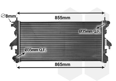Radiators, Motora dzesēšanas sistēma VAN WEZEL 40002308