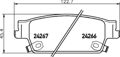 Bremžu uzliku kompl., Disku bremzes HELLA PAGID 8DB 355 012-231