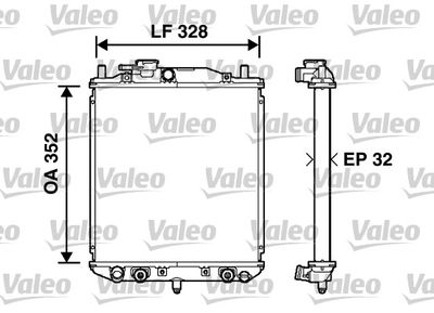 Radiators, Motora dzesēšanas sistēma VALEO 734208