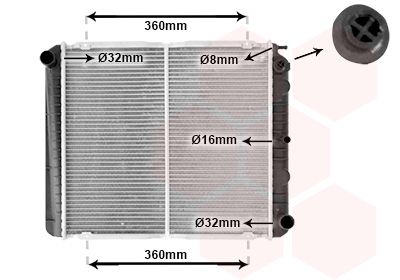 Radiators, Motora dzesēšanas sistēma VAN WEZEL 59002038
