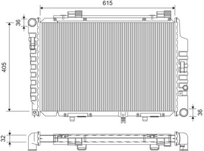 Radiators, Motora dzesēšanas sistēma VALEO 701427