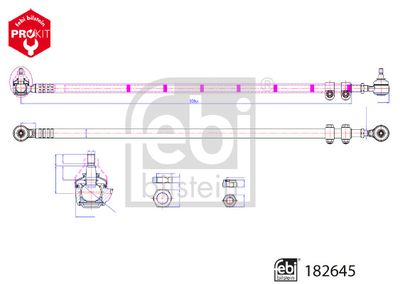 Поперечная рулевая тяга FEBI BILSTEIN 182645