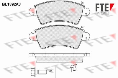 Bremžu uzliku kompl., Disku bremzes FTE 9010478