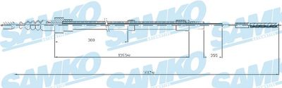 Тросик, cтояночный тормоз SAMKO C0305B