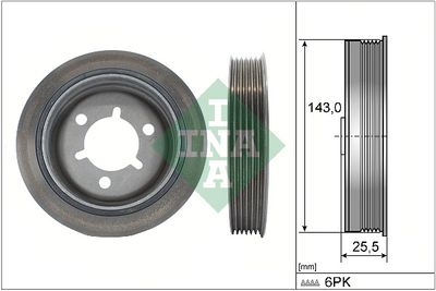 Ременный шкив, коленчатый вал Schaeffler INA 544 0145 10