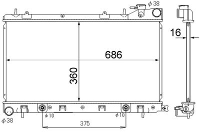 Radiators, Motora dzesēšanas sistēma MAHLE CR 1874 000S