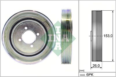 Ременный шкив, коленчатый вал Schaeffler INA 544 0040 10