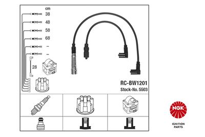 Augstsprieguma vadu komplekts NGK 5503